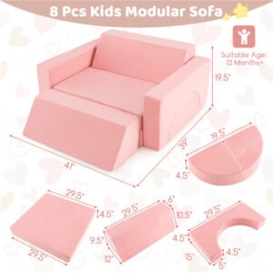 8 Pieces Playroom Sofa