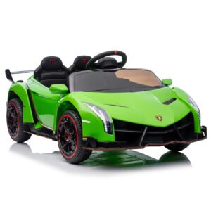LEADZM Lamborghini Poison Small Dual Drive 12V 4.5AH with 2.4G Remote Control Sports Car Electric Car Green