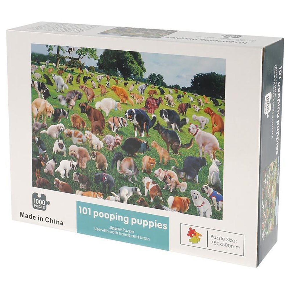 1000 Pieces Jigsaw Puzzle 101 Pooping Puppies Dogs Pooping Puzzles - Image 7