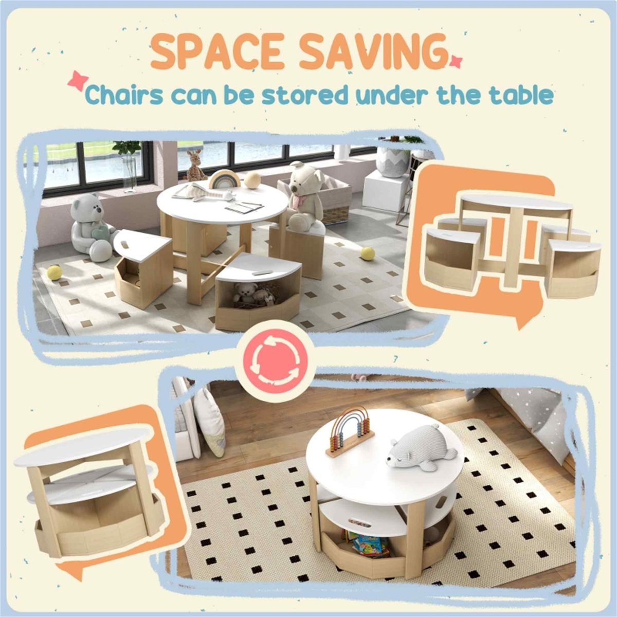 Kids Table and Chairs Set - Image 3