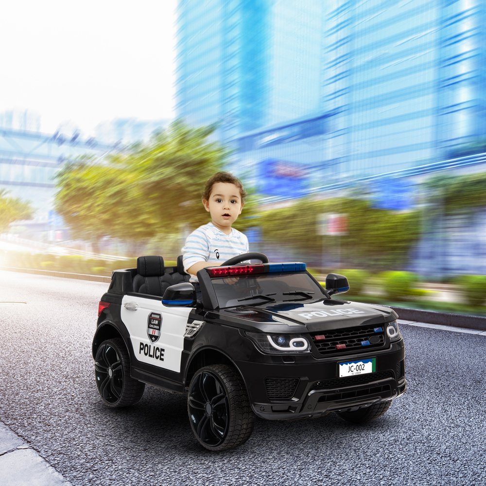 12V Kids Police Ride On Car Electric Cars 2.4G Remote Control, LED Flashing Light, Music & Horn. - Image 10