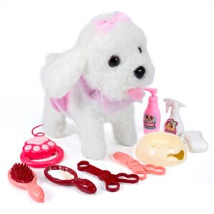 Spark Imagination with a Lifelike Walking, Barking, and Tail-Wagging Toy Pet! Complete Grooming Set and Leash Included for Kids' Creative Play and Learn