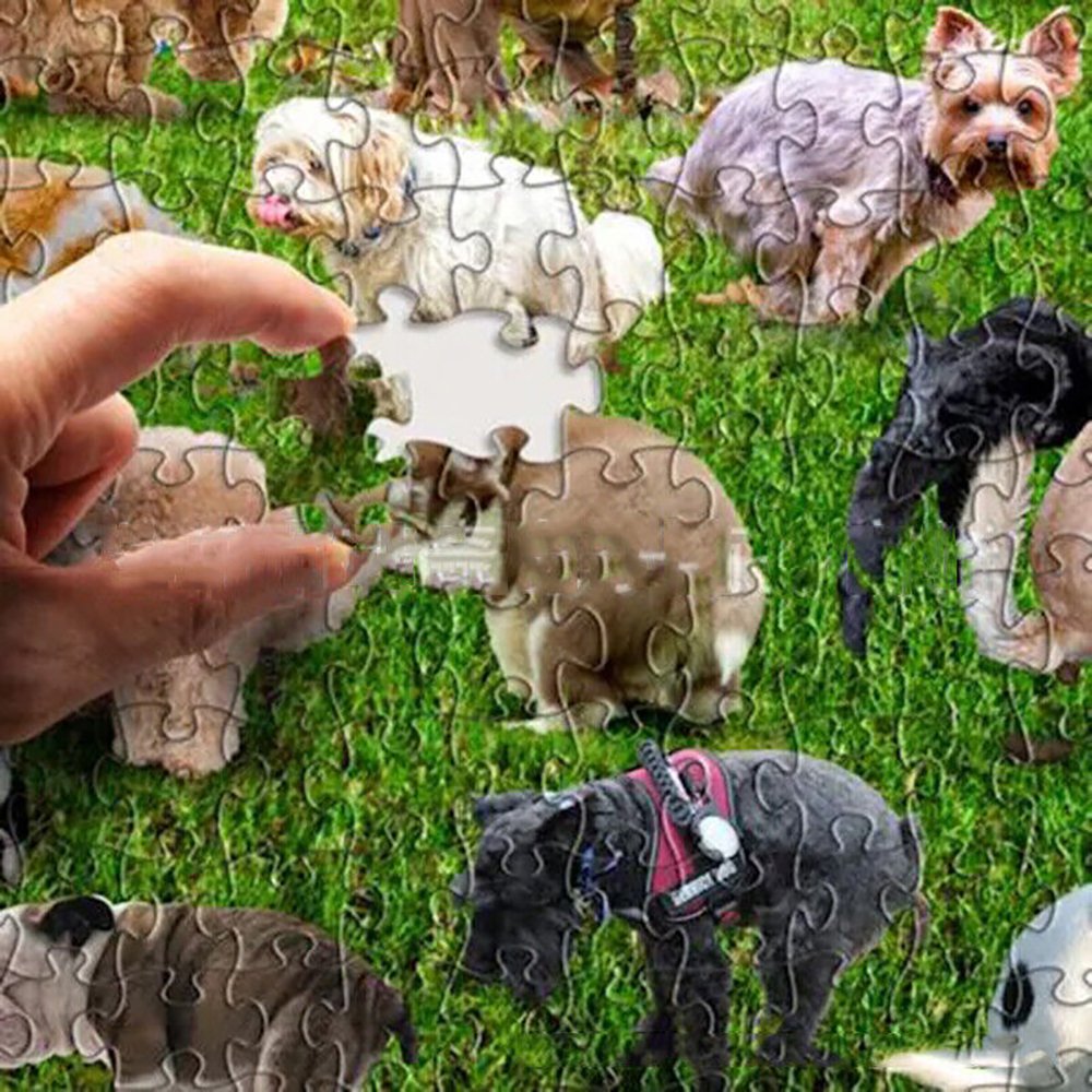 1000 Pieces Jigsaw Puzzle 101 Pooping Puppies Dogs Pooping Puzzles - Image 11