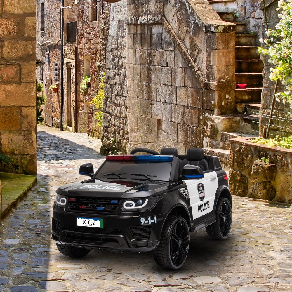 12V Kids Police Ride On Car Electric Cars 2.4G Remote Control, LED Flashing Light, Music & Horn. - Image 6